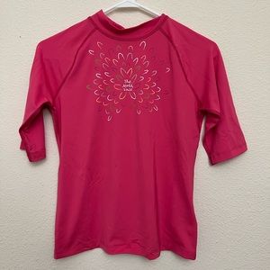 the north face youth pink mid sleeve tee